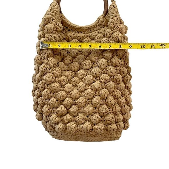 Zara Tan Tote with Wooden Handles - Picture 5 of 15